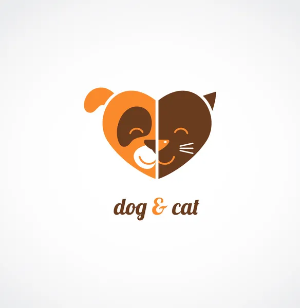 Mascotas vector iconos - gatos y perros — Vector de stock