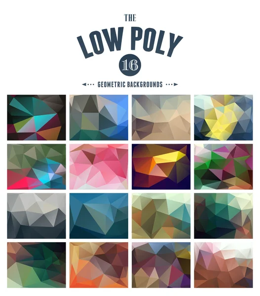 Collection of abstract polygonal backgrounds — Stock Vector