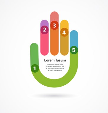 arka plan Infographic el ile