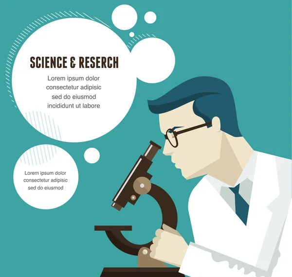 Infográfico de pesquisa, biotecnologia e ciência — Vetor de Stock