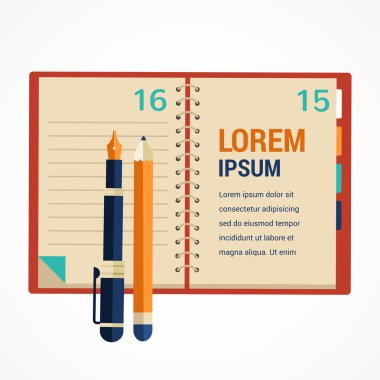 Office günlük not defteri ve not defteri, arka plan