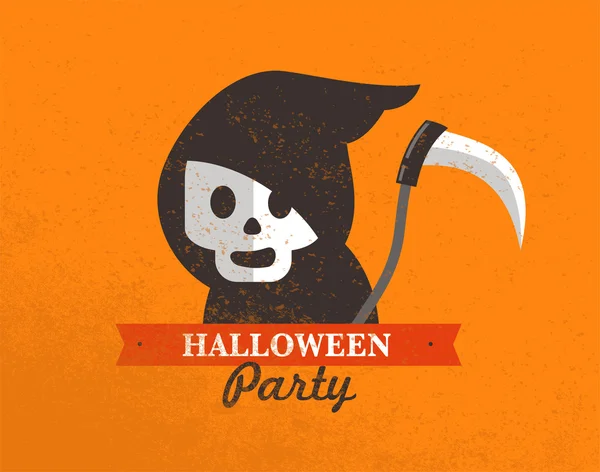 Cartel lindo de Halloween. Ilustración vectorial — Vector de stock