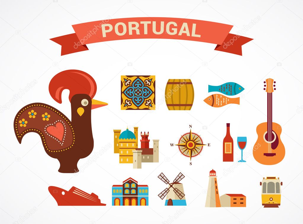 Portugal - set of vector icons