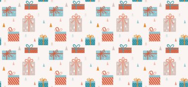 Kış, Noel kusursuz desen tasarımı, Boho, Bohem modern tarzı 
