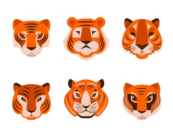 Capodanno cinese 2022 anno della tigre - simbolo zodiacale cinese, concetto di Capodanno lunare, design di sfondo moderno — Vettoriale Stock