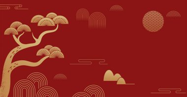 2022 Çin yeni yılı kaplan - Çin burcu sembolü, Ay yeni yıl konsepti, modern arkaplan tasarımı