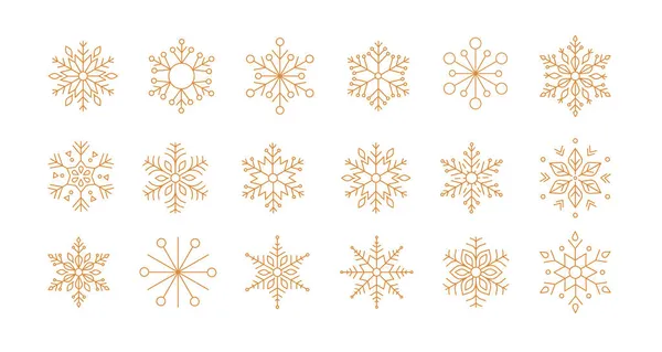 Fondo simple de Navidad, patrón geométrico minimalista con copos de nieve dorados. Diseño de concepto de Navidad retro — Archivo Imágenes Vectoriales