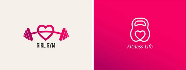 Fitness, tělocvična, cvičení a osobní trenér logo. Moderní symbol moderního stylu a ikona — Stockový vektor