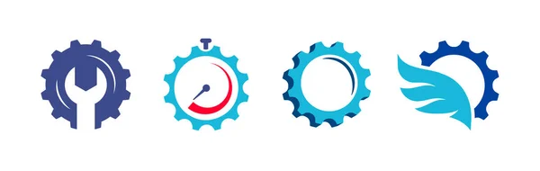 Abstract Cog Wheels Gears Icons Logo Collection — Vector de stoc