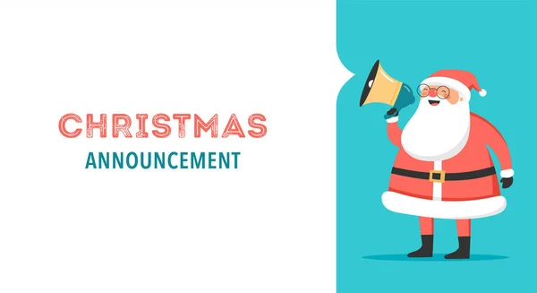 Anuncios Navidad Concepto Diseño Con Santa Claus Ilustración Vectorial — Vector de stock
