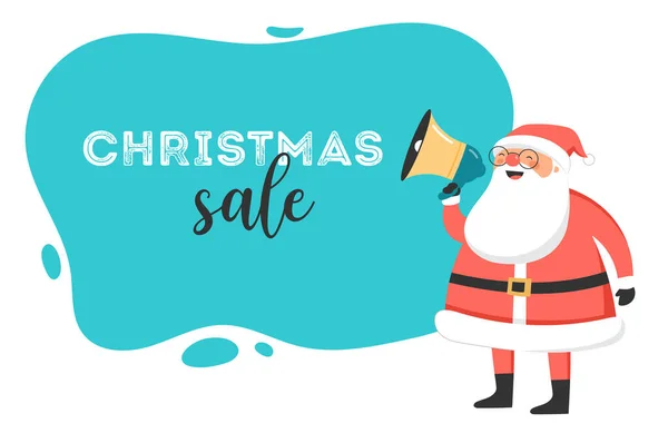 Anúncios Natal Design Conceito Com Papai Noel Ilustração Vetorial —  Vetores de Stock