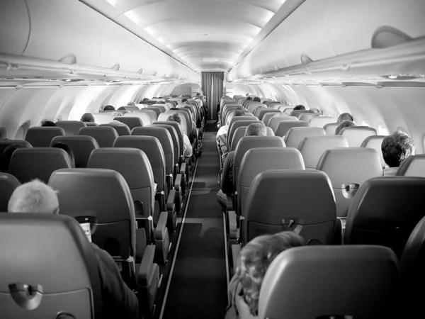 Interior de los aviones de pasajeros — Foto de Stock