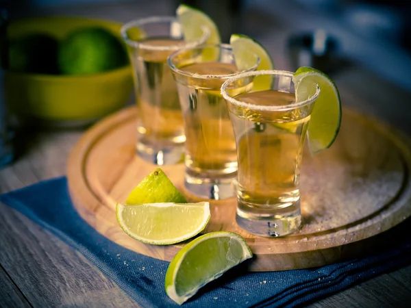 Tequila shots Rechtenvrije Stockafbeeldingen