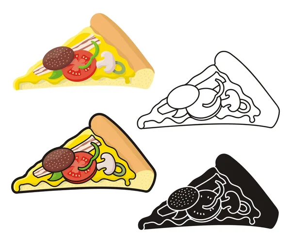 Rebanada de pizza Ilustraciones De Stock Sin Royalties Gratis