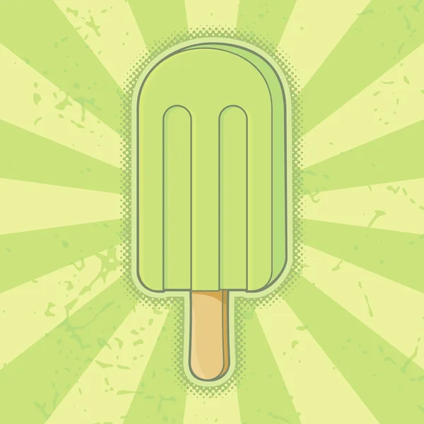 Lime ice cream stick — Stock Vector