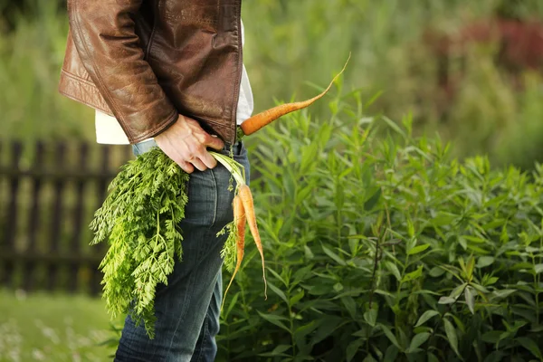 adam tutarak taze havuç