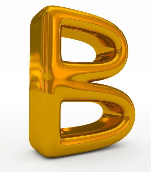 Písmeno b zlaté — Stock fotografie