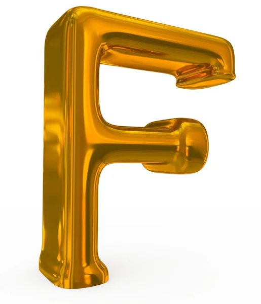 金色字母 f — 图库照片