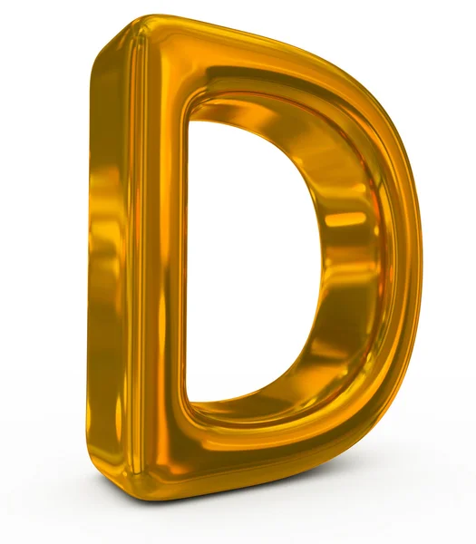 Letra D dorada — Foto de Stock