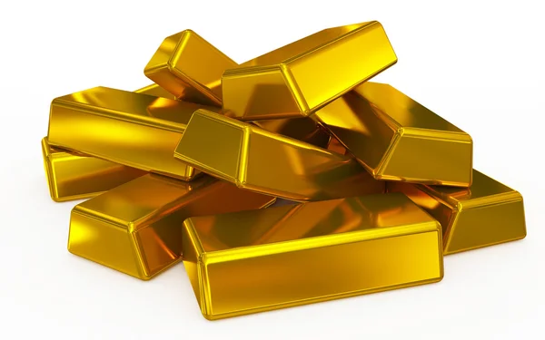 Gold bars pile — Stock Photo, Image