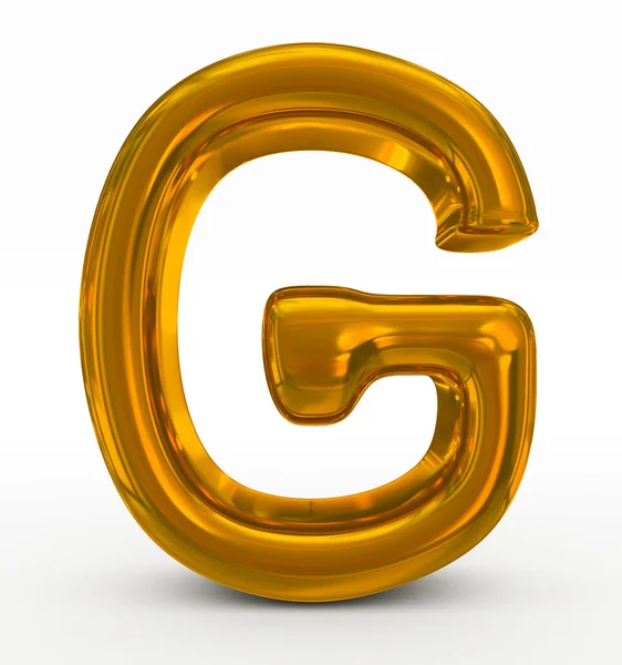 Lettera G dorata — Foto Stock