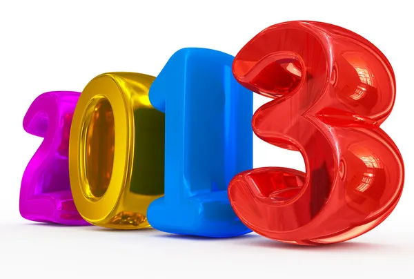 Year 2013 colorful — Stock Photo, Image