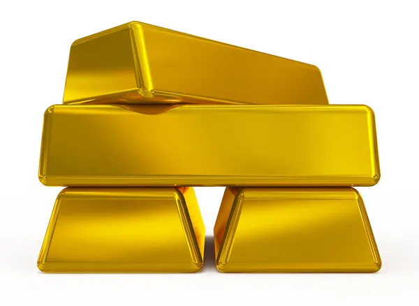 Gold bars stacked — Stock Photo, Image