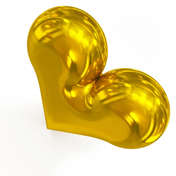 Heart golden — Stock Photo, Image