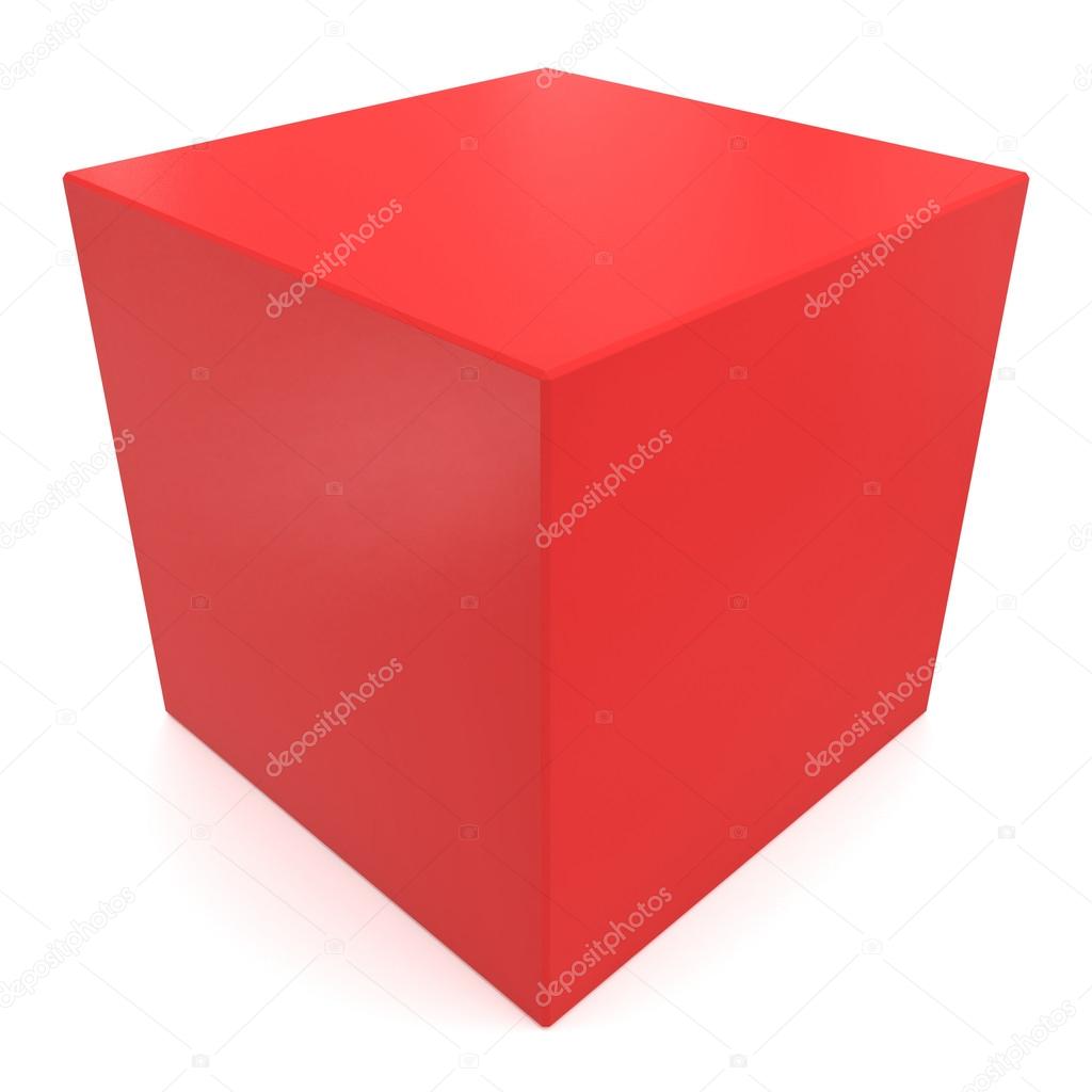 cube 3d red