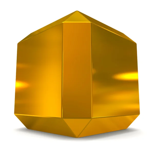 Kocka 3d arany — Stock Fotó