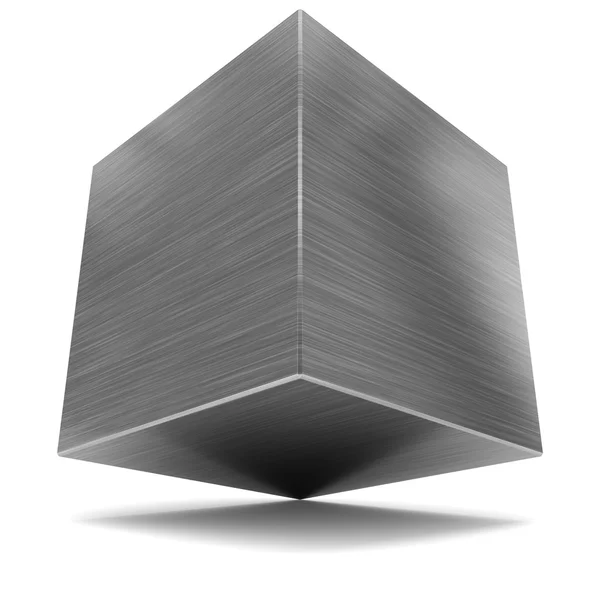 Cube 3d metal — Stock Photo, Image