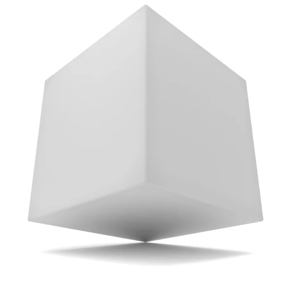 Куб 3d белый — стоковое фото