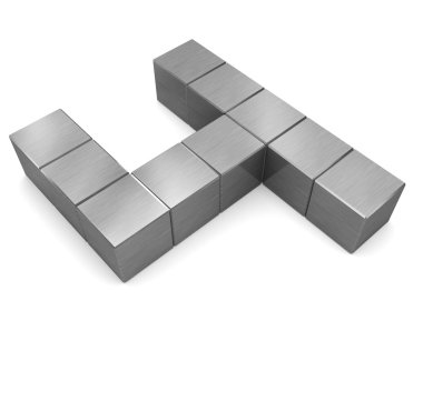 Sayı 4 kübik metal