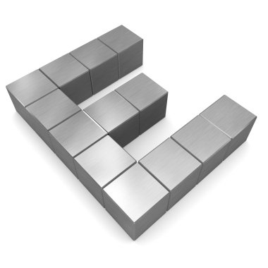 mektup e kübik metal
