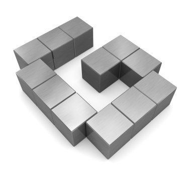 mektup g küp metal