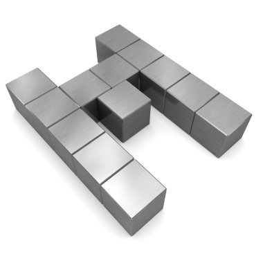 mektup m küp metal
