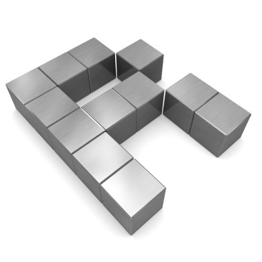 harf r küp metal