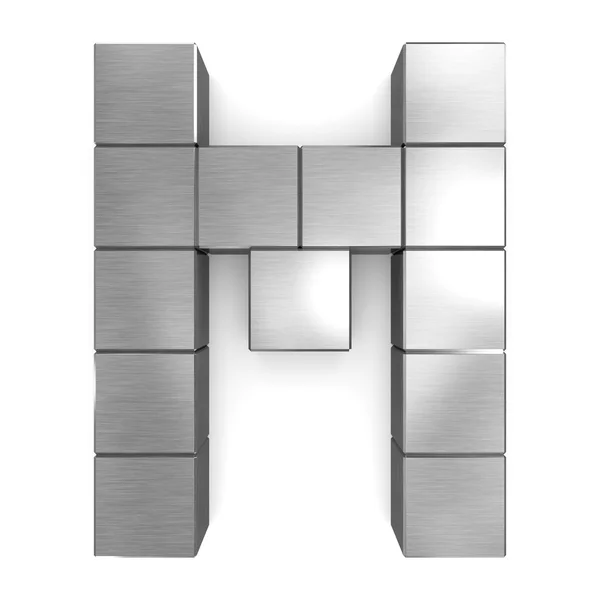 Letter M cubic metal — Stock Photo, Image