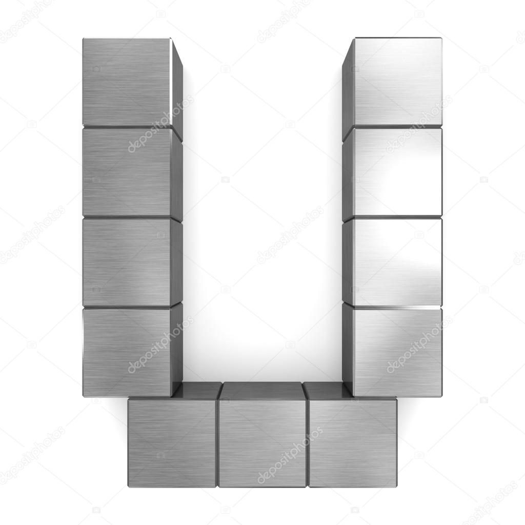 letter U cubic metal