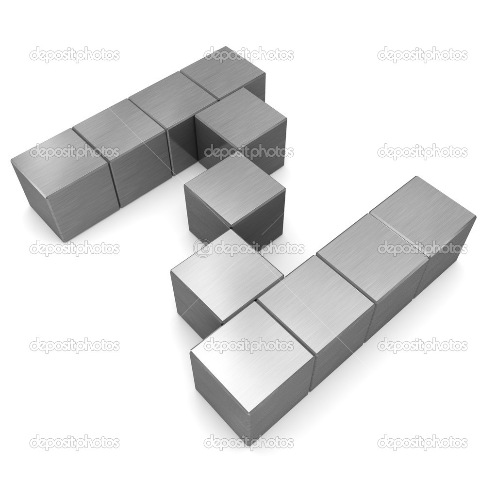 letter Z cubic metal