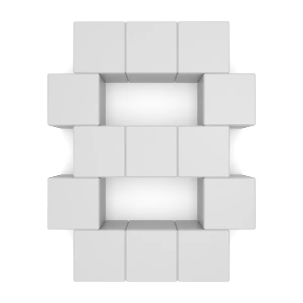 数 8 立方ホワイト — ストック写真
