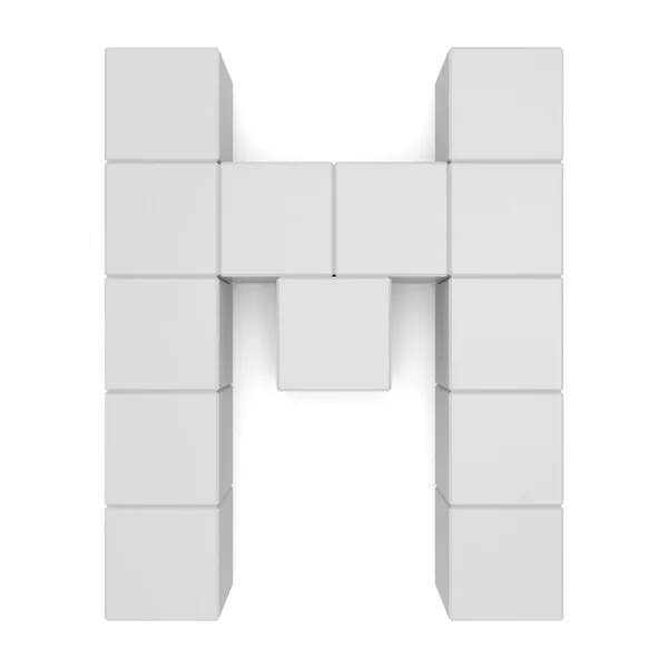 Lettre M blanc cube — Photo