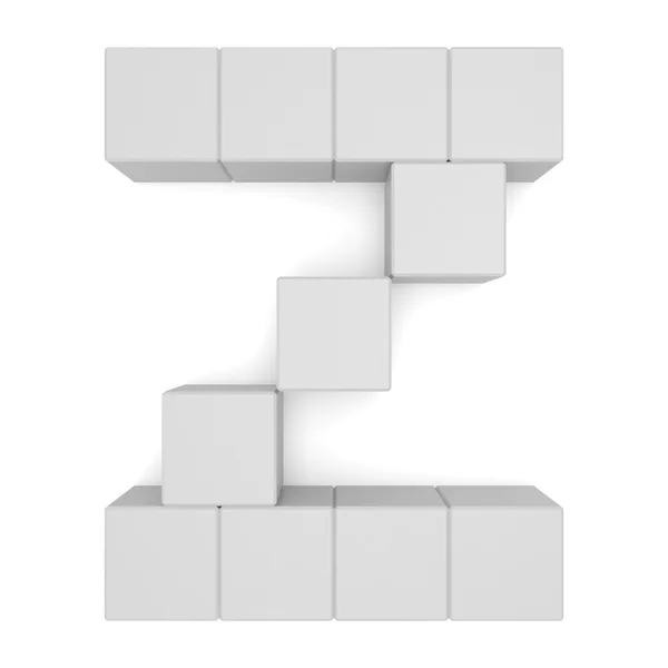 Letter Z cubic white — Stock Photo, Image