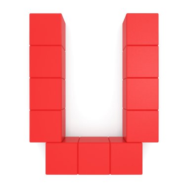 harf u küp kırmızı