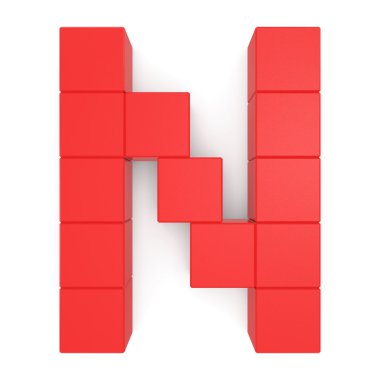 harf n küp kırmızı