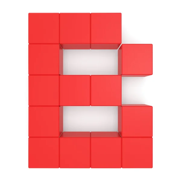 Letter B cubic red — Stock Photo, Image