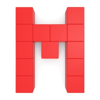 mektup m küp kırmızı