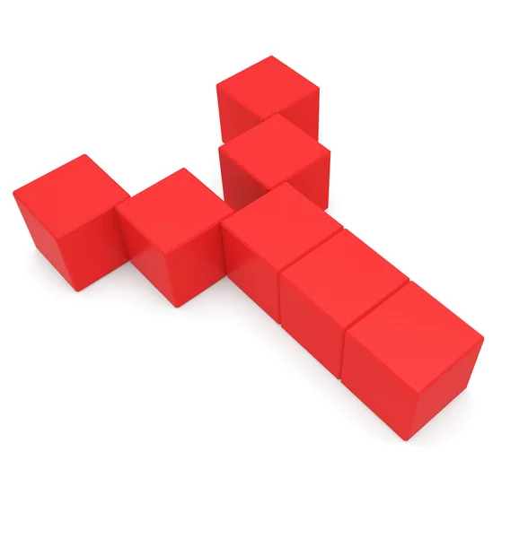 Letter Y cubic red — Stock Photo, Image