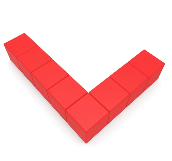 Letter L cubic red — Stock Photo, Image