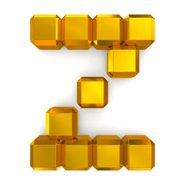 Lettre Z cube doré — Photo